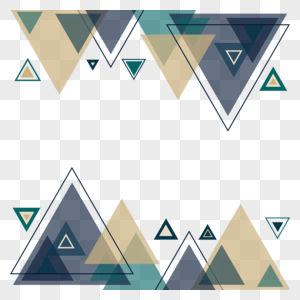 深色层叠三角形几何商务边框图片