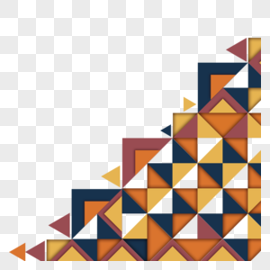 侧边三角几何商务边框图片
