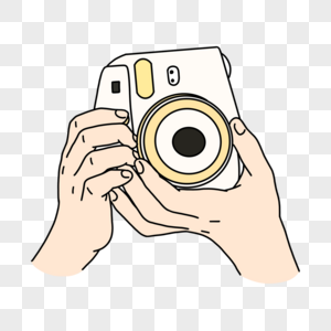竖着手持相机拍照的双手图片