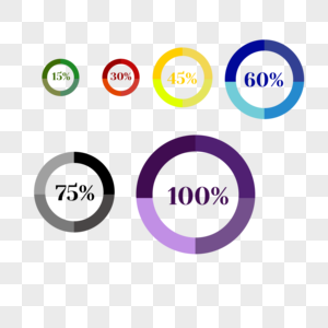 百分比矢量圆框高清图片