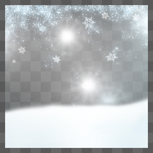 星光雪花冬季光效雪景图片