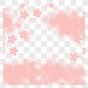 粉色浪漫春季樱花边框图片
