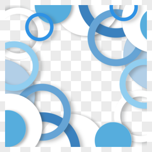 圆形组合蓝色商务边框图片