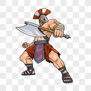 古罗马士兵卡通高清图片
