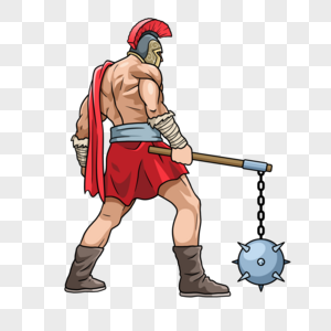 古罗马链锤战士卡通图片