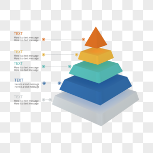 3d彩色商务图表金字塔高清图片