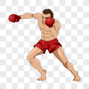 泰拳运动卡通人物图片