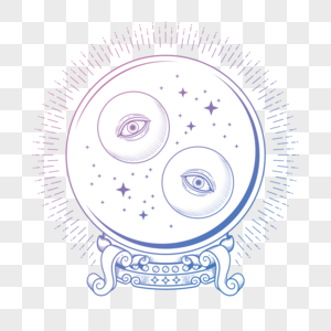 水晶球眼珠波西米亚风格图片