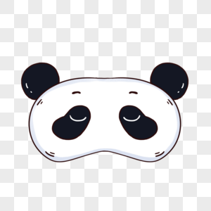 睡眠眼罩黑白熊猫造型图片