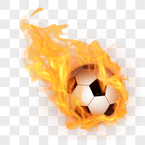 火焰抽象卡通足球图片