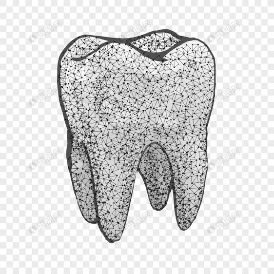 抽象多边形牙齿坚固漂亮图片