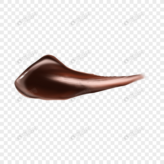 逼真巧克力酱笔刷融化痕迹图片