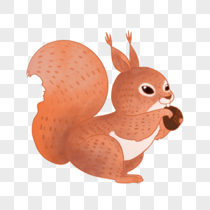 卡通水彩秋季可爱动物松鼠图片