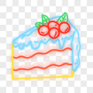 霓虹光效美食多层蛋糕图片