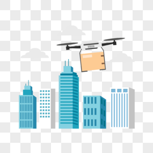 人工智能远程控制无人机城市间交货图片