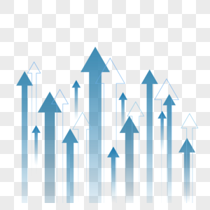 蓝色渐变金融箭头图片
