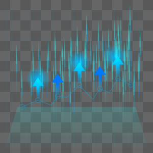商务科技股票向上涨势投资趋势箭头图片