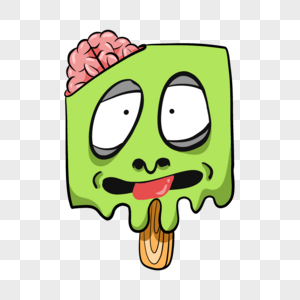 僵尸怪物大脑冰淇淋图片