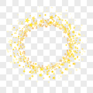 金色光效星星圆环图片