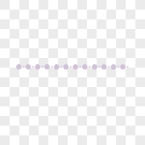 紫色对称小花复古分割线高清图片