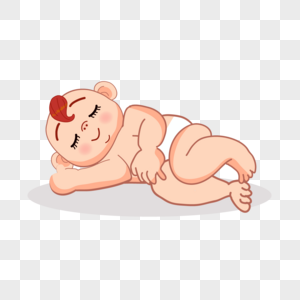 卡通婴儿睡觉可爱白胖宝宝高清图片