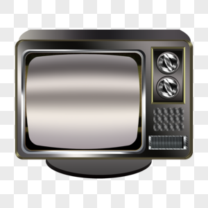 黑白复古电视机图片