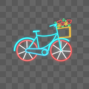 霓虹光效自行车图片
