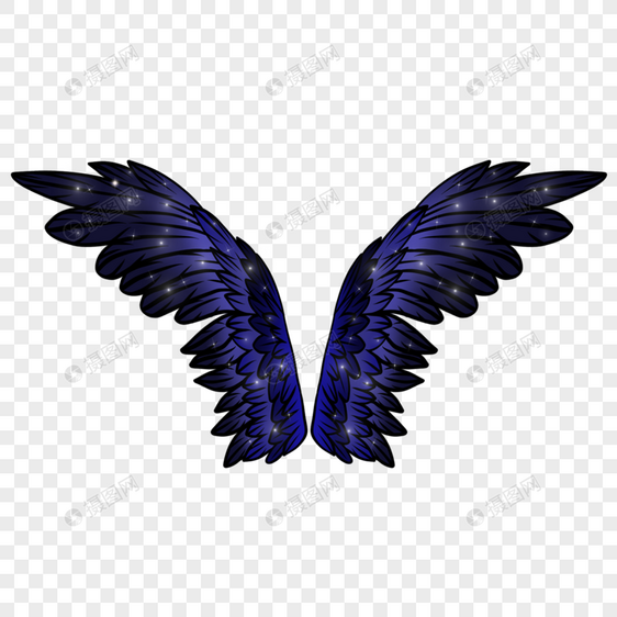 暗夜流光紫黑翅膀图片