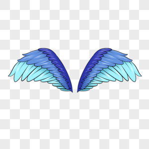 翅膀多彩民族风格光效鸟羽毛蓝色渐变图片