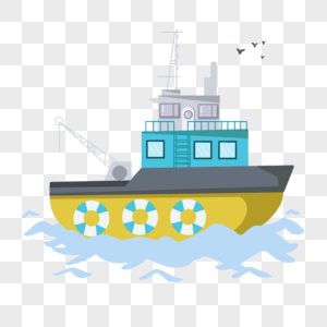 黄色旅游轮船游艇图片