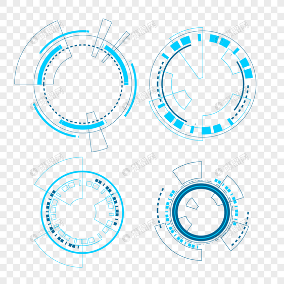 抽象光效媒介象蓝色光圈线条图形图片