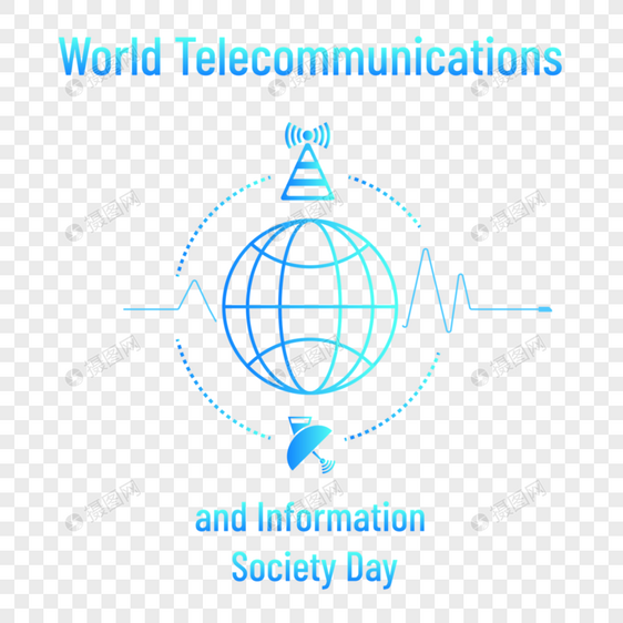 世界电信和信息社会日信号波图片