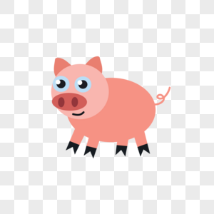 猪宠物洗护标签高清图片