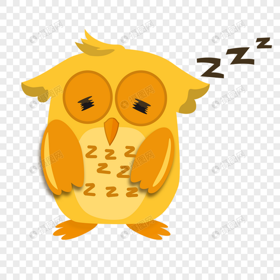 睡觉可爱猫头鹰图片