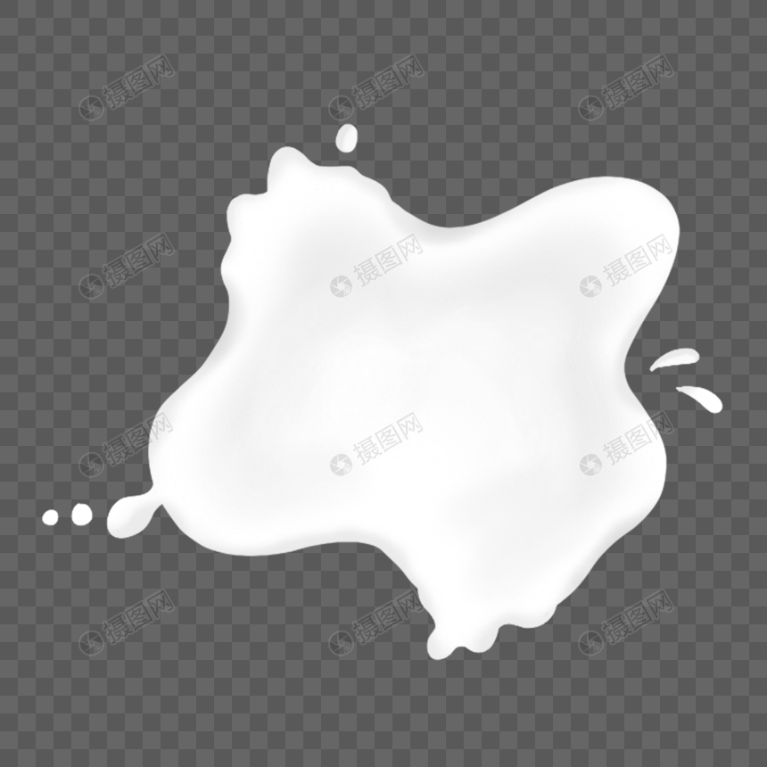白色的富含营养的飞溅的牛奶液体印记图片
