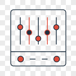 线条卡通均衡器音乐徽标图片