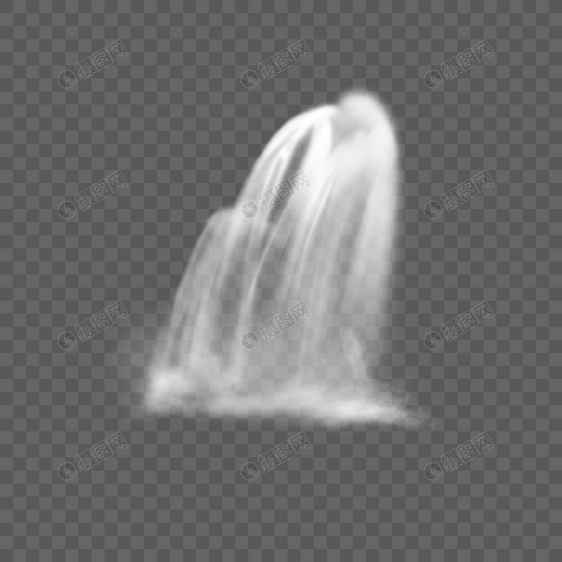 写实的矮汹涌瀑布液体飞溅图片
