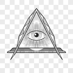 三角形神秘眼睛纹身图片
