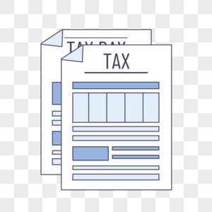 税收剪贴画纸质税收单图片