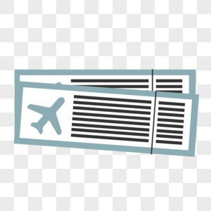 手绘长方形飞机票图片