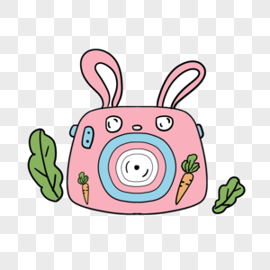 粉色兔子卡通可爱相机图标图片