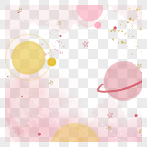 黄色粉色天体宇宙星系图高清图片