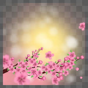 春天桃花光斑光效光斑图片