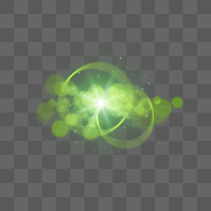 抽象光效绿色光圈亮点图片
