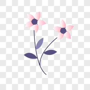 粉色花苞可爱春天花朵剪贴画图片