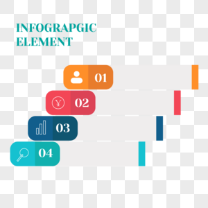彩色标签业务图表元素图片