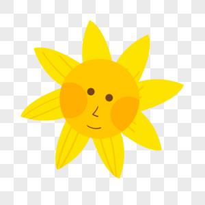 谢肉节卡通向日葵似的太阳图片