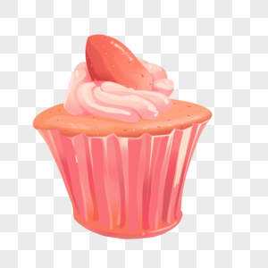 手绘粉红色蛋糕图片