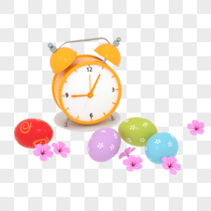 复活节彩蛋简约时尚创意钟表时钟图片