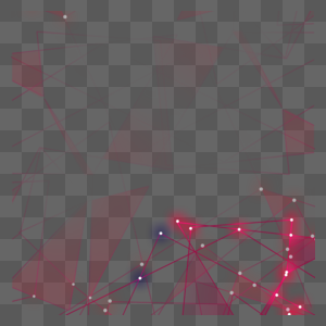 红色线条几何光效科技边框图片